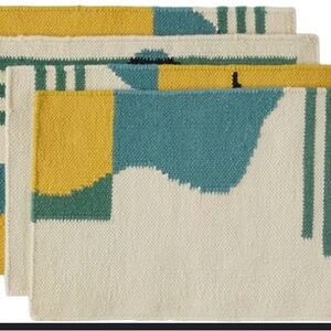 Ugly Rugly Multicolor Lunette Placemats , Set of 4, Handcrafted, Artisan, Unique